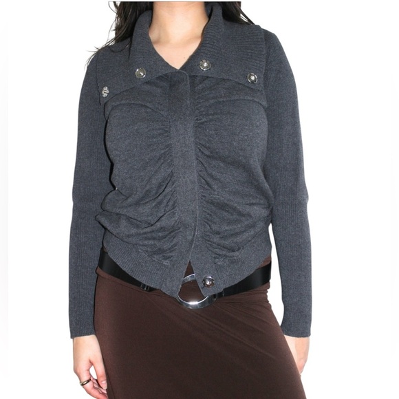 Women's DKNY Jeans Grey Cardigan, Size XL, 🍂 - Picture 3 of 10